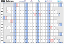 FREE 2022 wall planner   - Download the Stanford Marsh 2022 Wall Planner