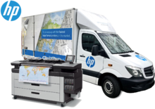 HP Designjet XL 3600 mobile demo truck - HP Mobile Showroom returns to the UK